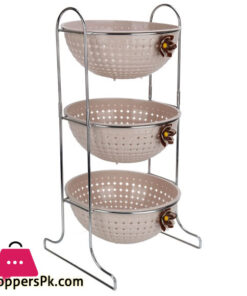 HomeKet Maya Round Onion Potato Basket - 3 Layer
