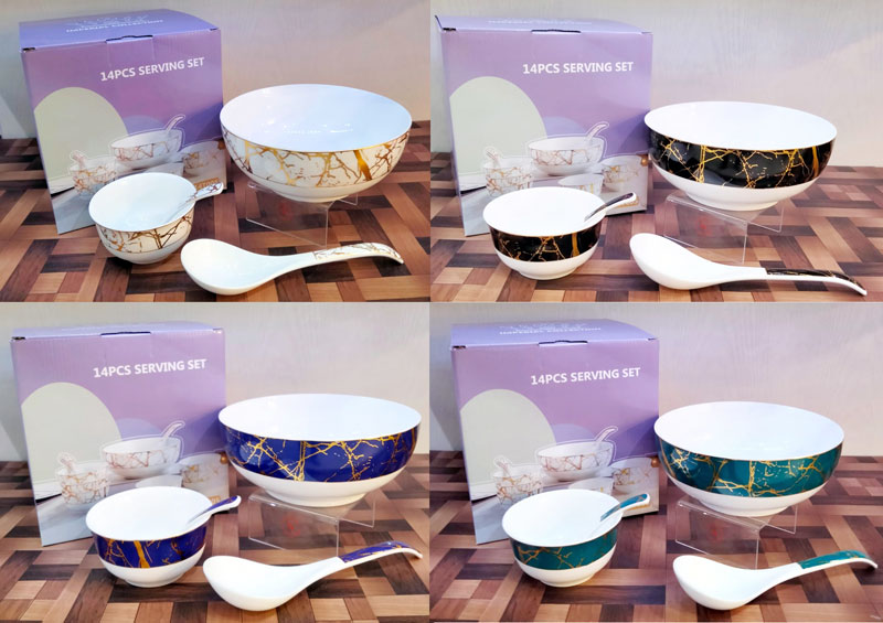 Imperial Ceramic Serving Set Of 14 Pcs