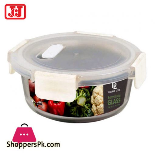 JCJ Double Lock Glass Food Container 780ml Thailand Made – 1932A