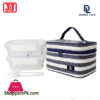 Jcj Double Lock Glass Lunch Box With Bag Thailand Made - 41941A