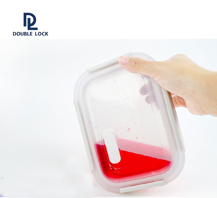 Jcj Double Lock Glass Lunch Box With Bag Thailand Made - 41941A