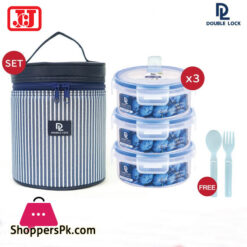 JCJ Double Lock Lunch Box with Bag Thailand Made – 49130S