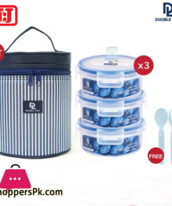 JCJ Double Lock Lunch Box with Bag Thailand Made – 49130S