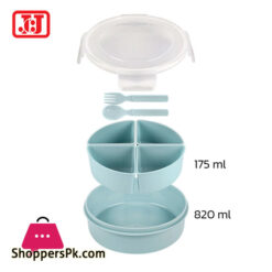 Jcj Lunch Box Round 4 Compartment Thailand Made – 9333-4