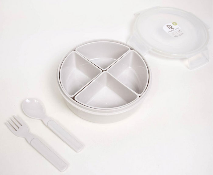 Jcj Lunch Box Round 4 Compartment Thailand Made – 9333-4