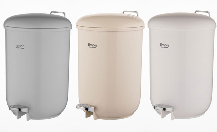 Limon Round Pedal Trash Bin Dustbin - 3 Liter Iran Made