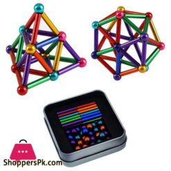 Magnetic Sticks and Balls Magnet Toys for Kids Pack of 36 Magnetic Sticks & 27 Steel Balls for Kids Learning Toys for 12 Years Old 