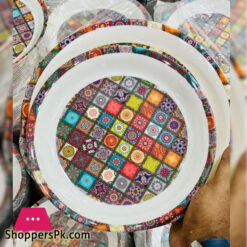 Mandala Pattern Melamine Deep Plates - Set of 6
