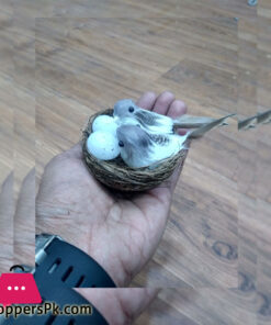Mini birds with Nest and Birds egg Artificial Sparrows Craft Birds Home Decor Garden Bird Wedding Birds Artificial birds real feathers