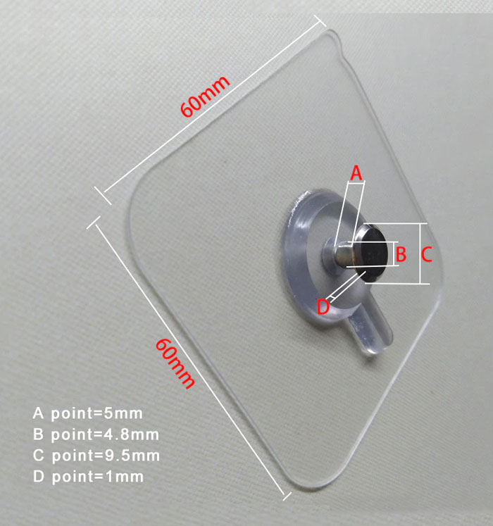 Picture Frame Hole Hanging Wall Paste Hook 6 Pcs Set