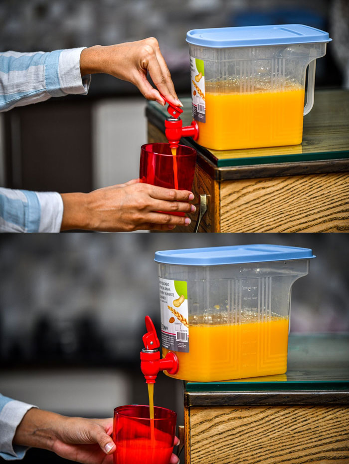 Plastic Freezer Container With Faucet 2.5 - Liter - Turkey Made