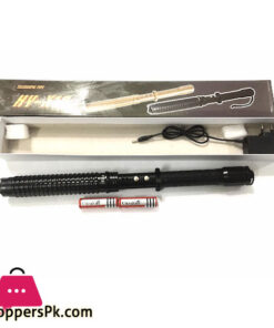 Powerful Self Defense Telescopic Taser Baton Rechargeable Tactical Q5 Led Flashlight with Zoom