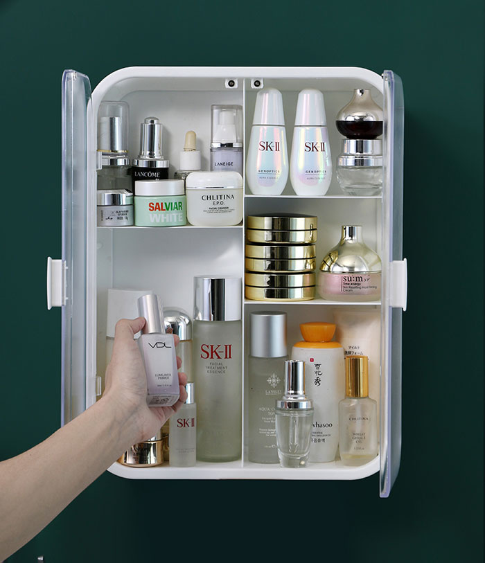Punch-Free Toilet Shelf Bathroom Wall Toilet Bathroom Wall-Mounted Cosmetic Storage Cabinet