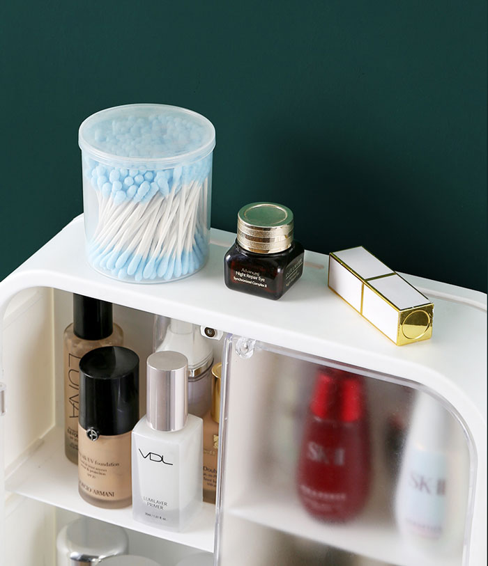 Punch-Free Toilet Shelf Bathroom Wall Toilet Bathroom Wall-Mounted Cosmetic Storage Cabinet