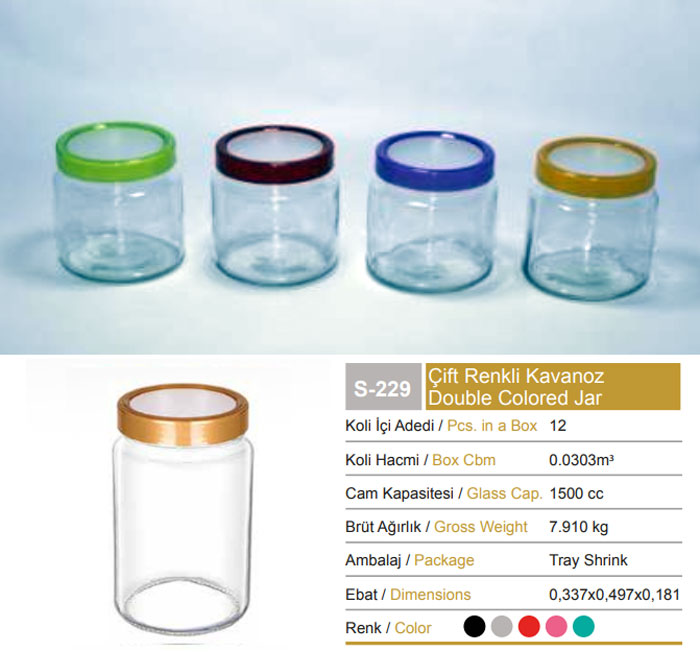 Sarina See Through Crystal Lid Pantry Jar 1500Ml - S229 Turkey Made