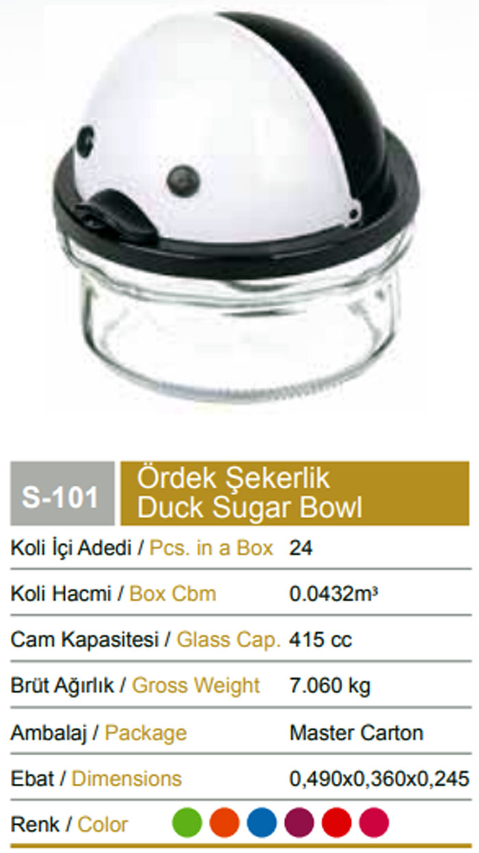 Sarina Duck Sugar Pot 415-Ml - S101K Turkey Made