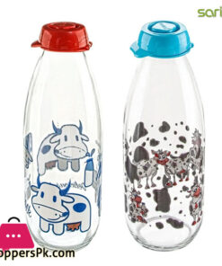 Sarina Glass Decorated Cow Fruit Juice Bottle 1000ML - S108 Turkey Made