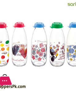 Sarina Glass Decorated Fruit Juice Bottle 1000ML - S107 Turkey Made