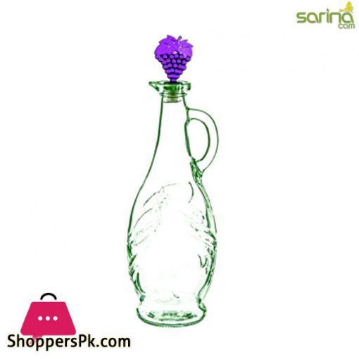 Sarina Glass Pearl Plain Oil Bottle 250ML - S111 Turkey Made