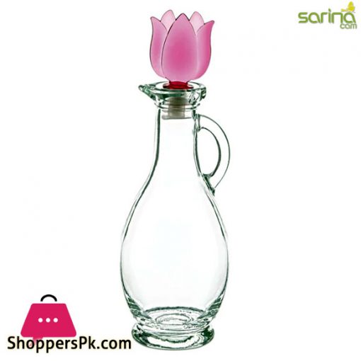 Sarina Glass Pearl Plain Oil Bottle 500ML - S112 Turkey Made