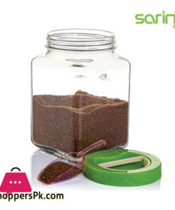 Sarina Glassware Cornered Pantry Jar 1500ML - S188 Turkey Made