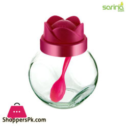 Sarina Glassware Double Bottom Bud Jar with Spoon Jar 500ML - S213 Turkey Made
