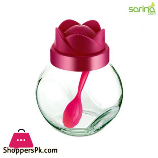 Sarina Glassware Double Bottom Bud Jar with Spoon Jar 500ML - S213 Turkey Made