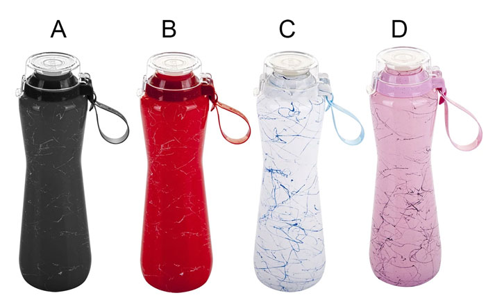 Sarina Glassware Marble Texture Bottle 750Ml - S1025 Turkey Made