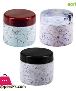 Sarina Glassware Marble Texture Jar 330ML - S1000 Turkey Made