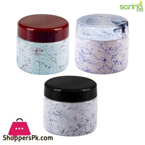Sarina Glassware Marble Texture Jar 330ML - S1000 Turkey Made