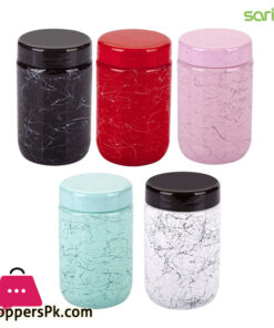 Sarina Glassware Marble Texture Jar 660ML - S1001 Turkey Made