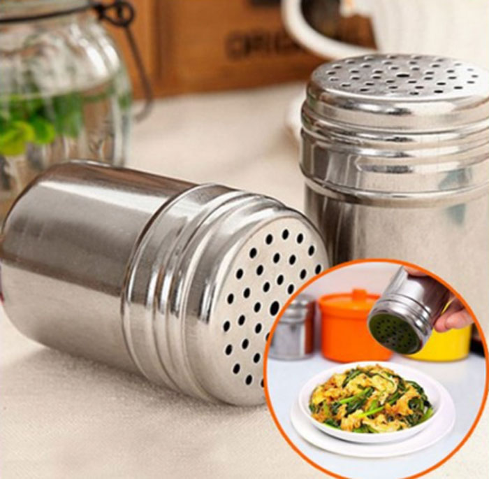 Stainless Steel Bottle Place Salt Pepper Seasoning 1-Pair