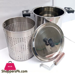 Alpha Stainless Steel Deep Fryer Double Bottam 6 Alpha Stainless Steel Deep Fryer Double Bottam