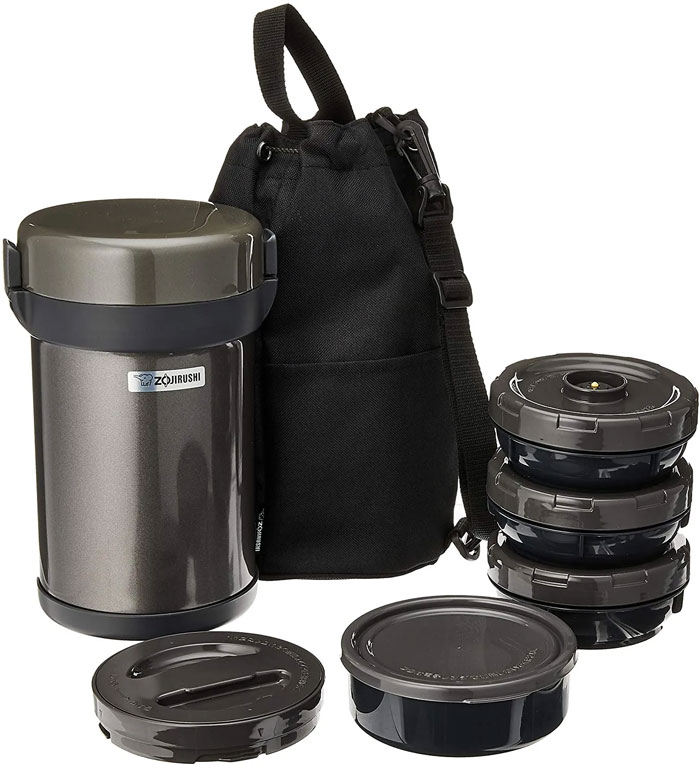 Zojirushi Vacuum Insulated Tiffin Lunch Box Stainless Steel
