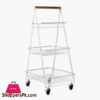Multi-Function Multi Purpose A Shape Metal Trolle Mobile Trolley Cart (3-Tier)