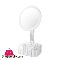 Led Makeup Mirror With Light Ladies Removable Large Capacity Storage Box Usb Interface 3 In 1 Desktop Vanity Makeup Mirror|Makeup Mirrors