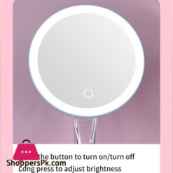 Led Makeup Mirror With Light Ladies Removable Large Capacity Storage Box Usb Interface 3 In 1 Desktop Vanity Makeup Mirror|Makeup Mirrors
