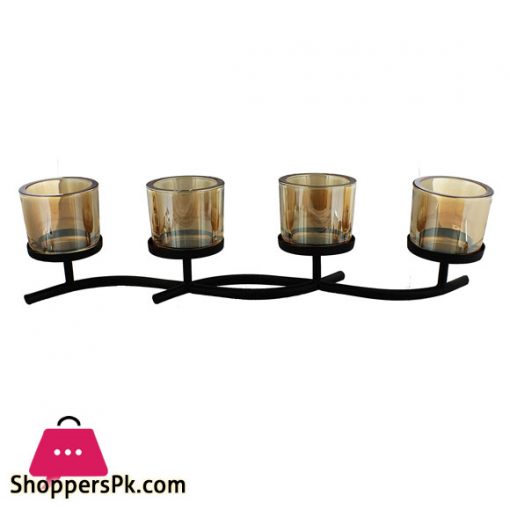 4 Cup Iron Votive Candle Holder - 20 Inch