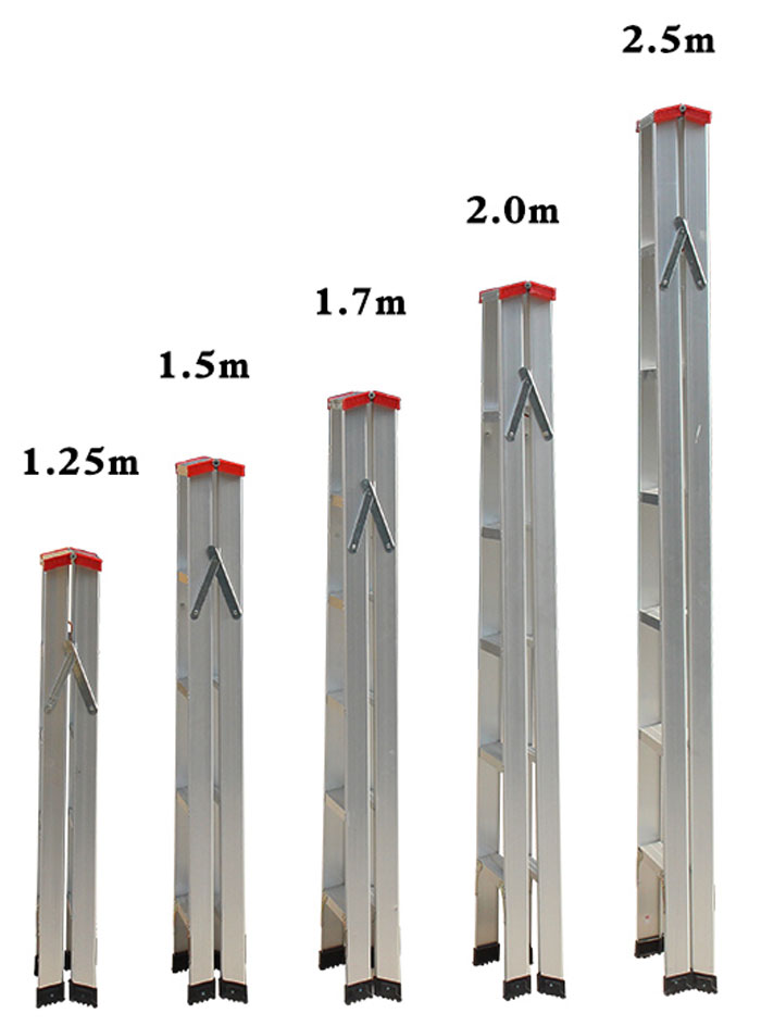 1.2 Mm Thickened Aluminum Alloy Widened Non-Slip Design Ladder 6 Step