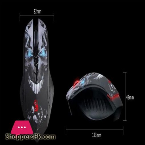 A4TECH BLOODY R80 -A4 TECH Wireless Switching Rechargeable Gaming Mouse skull R80