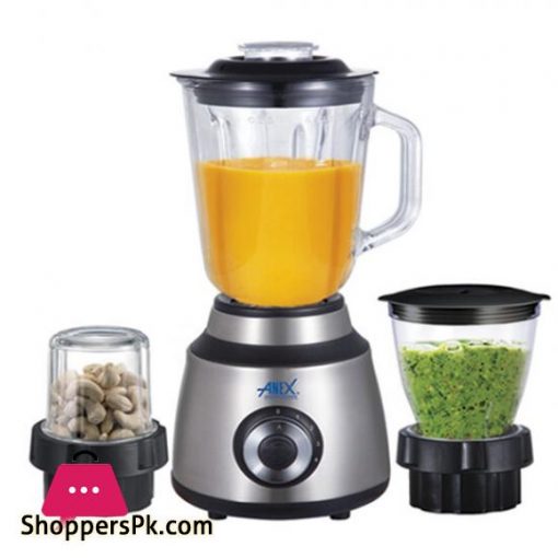 Anex AG-6034 Blender Grinder 3 in 1 With Glass