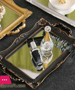 Beautiful Mirror Tray PVC Fiber Body 15 x 9.5 Inch