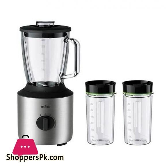 Braun Powerblend Glass Jug Blender Grey (Jb 3273)