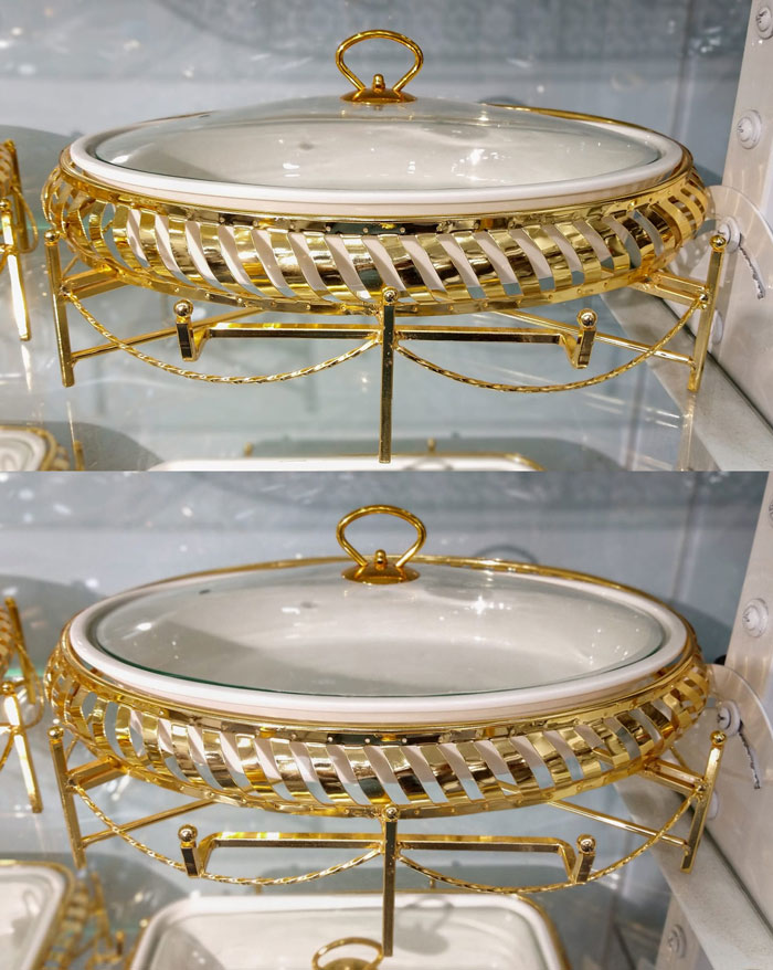 Brilliant Oval Casserole Serving Food Warmer Dish 14.5 Inch – Br0265-W