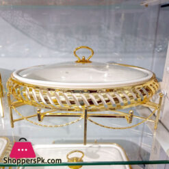 Brilliant  Oval Casserole Serving Food Warmer Dish 12 Inch  – BR0264