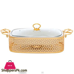 Brilliant  Rectangular Casserole Serving Food Warmer Dish 14.5 Inch  – BR16001