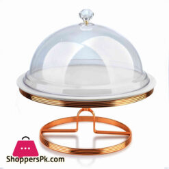 Brilliant Round Cake Stand With &Amp; Cover 13 Inch - Br16007