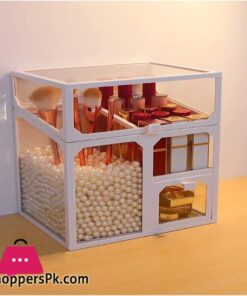 JDJD Cosmetic Holder Cosmetic Storage Box Dustproof Glass Desktop Skin Care Products Dressing Table Transparent Household Skin Care Products Rack (Size : E 18.51421.5CM)