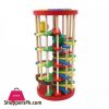 Creative Intelligence Block Shape Pound And Roll Wooden Tower With Hammer Knock The Ball Rolling Off Ladder Baby Toys Best