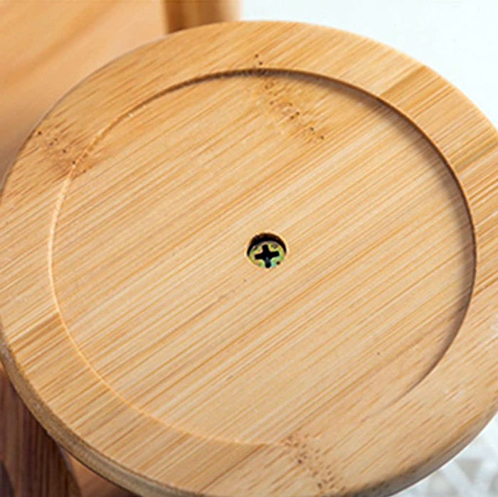 Cupcake &Amp; Dry Fruit Tray With Lid Appetizer Serving Tray Set Of 5 Dishes With Glass Cover With Bamboo Stand - Jd7903-1